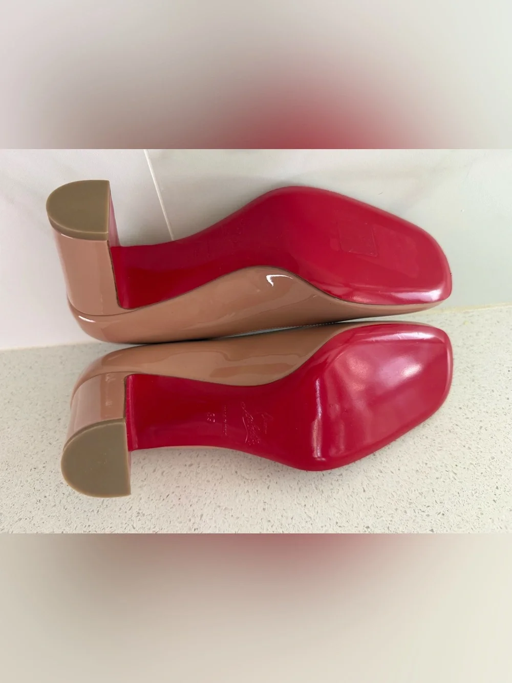 CHRISTIAN LOUBOUTIN Cadrilla Patent leather Block-Heel 70mm Pumps